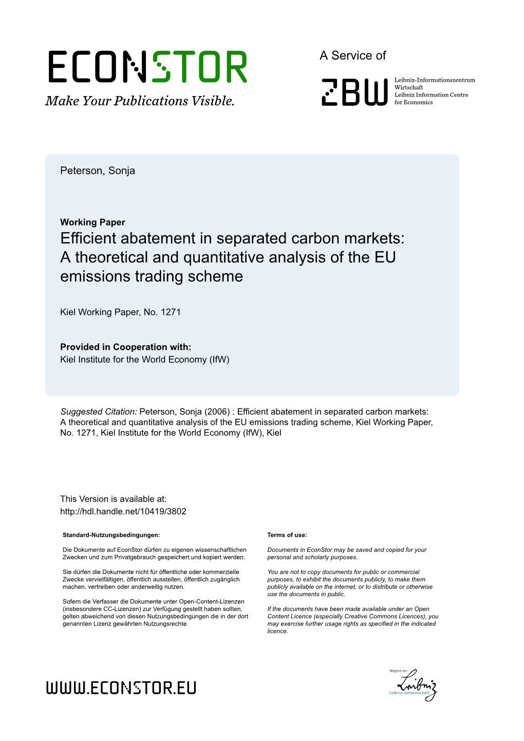 A Theoretical and Quantitative Analysis of the EU Emissions Trading Scheme