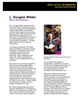 Biography of L. Douglas Wilder