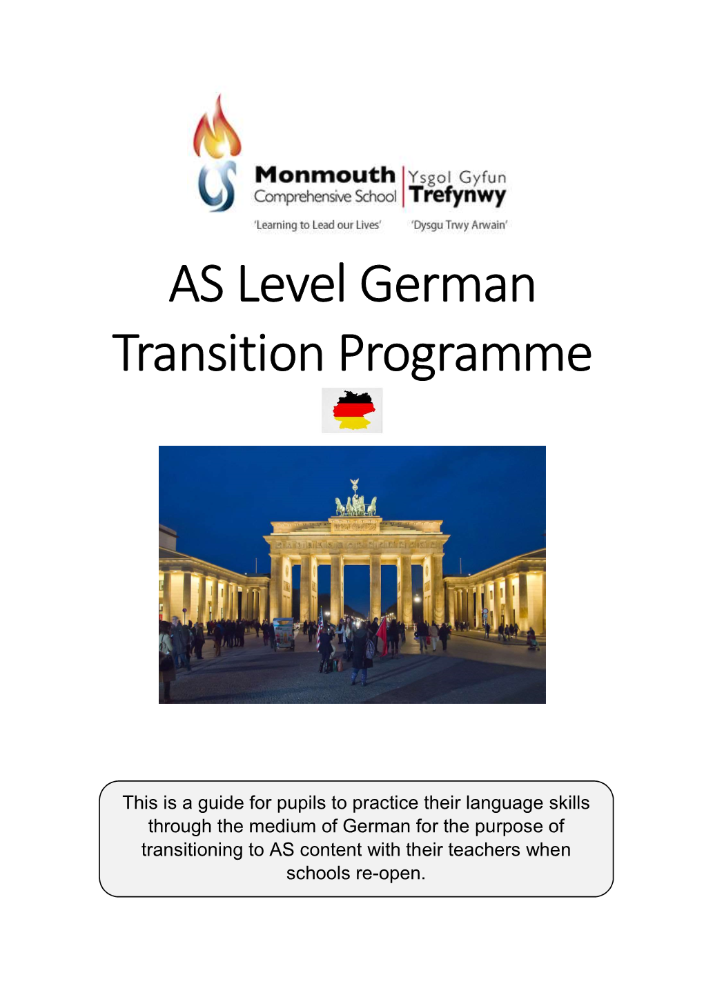 AS Level German Transition Programme