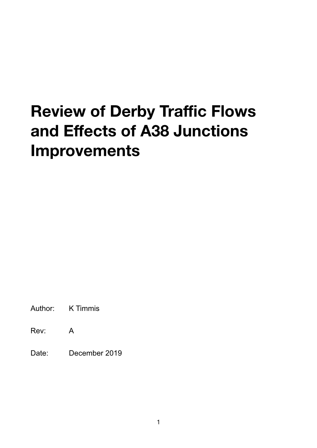 A38 Traffic Flow Review Rev A