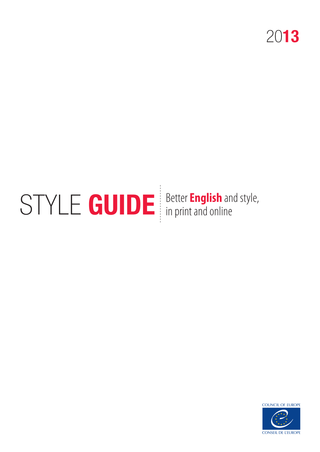 Council of Europe English Style Guide