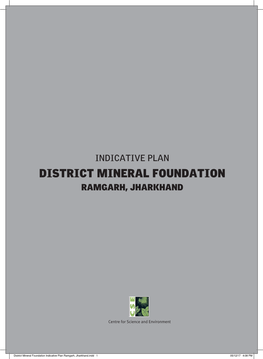 District Mineral Foundation Ramgarh, Jharkhand