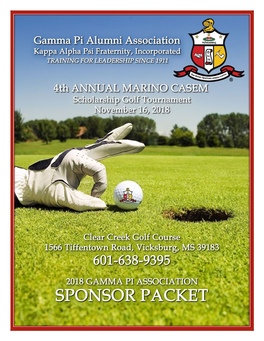 4Th Annual Marino Casem Scholarship Golf Tournament on November 16, 2018