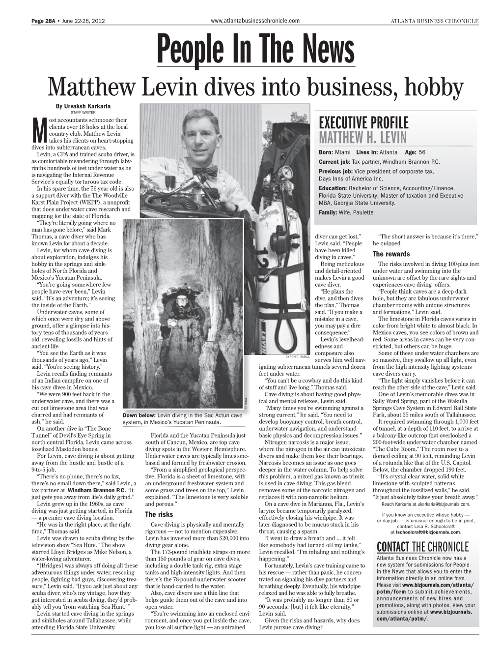 Matthew Levin Dives Into Business, Hobby
