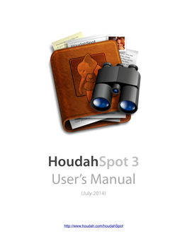 Houdahspot 3 User's Manual