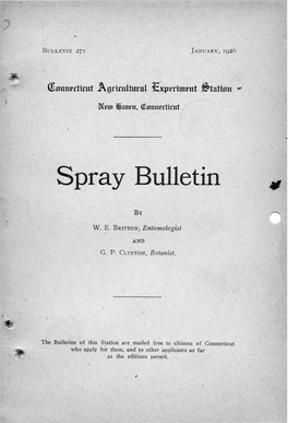 Spray Bulletin