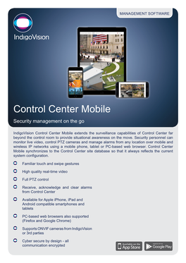 Control Center Mobile Security Management on the Go