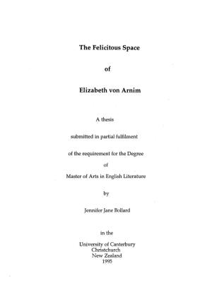 The Felicitous Space of Elizabeth Von Arnim