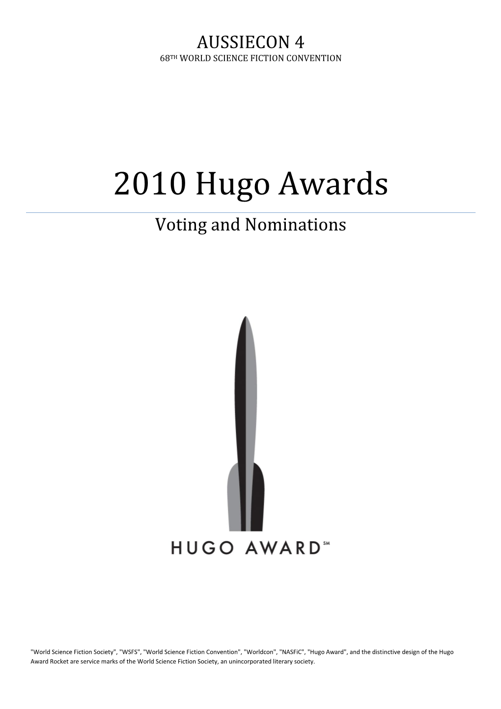 2010 Hugo Awards Voting and Nominations