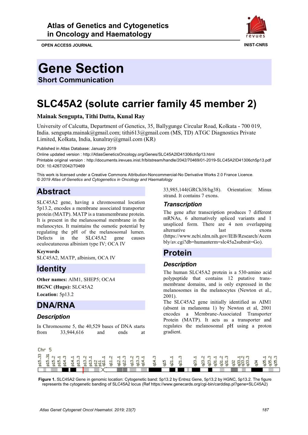 Gene Section Short Communication