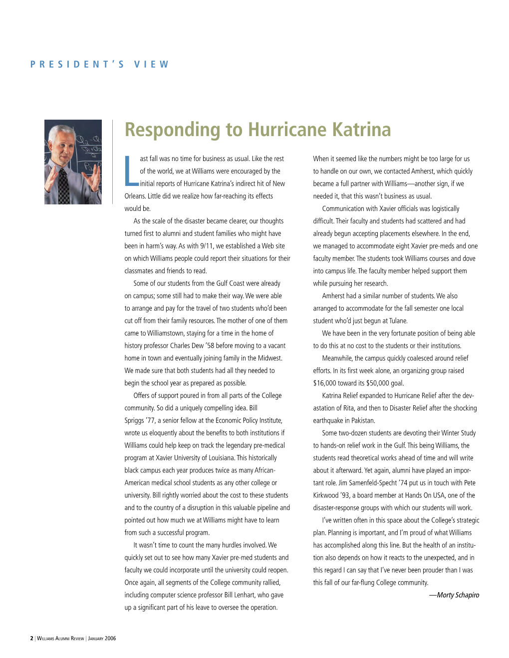 Responding to Hurricane Katrina