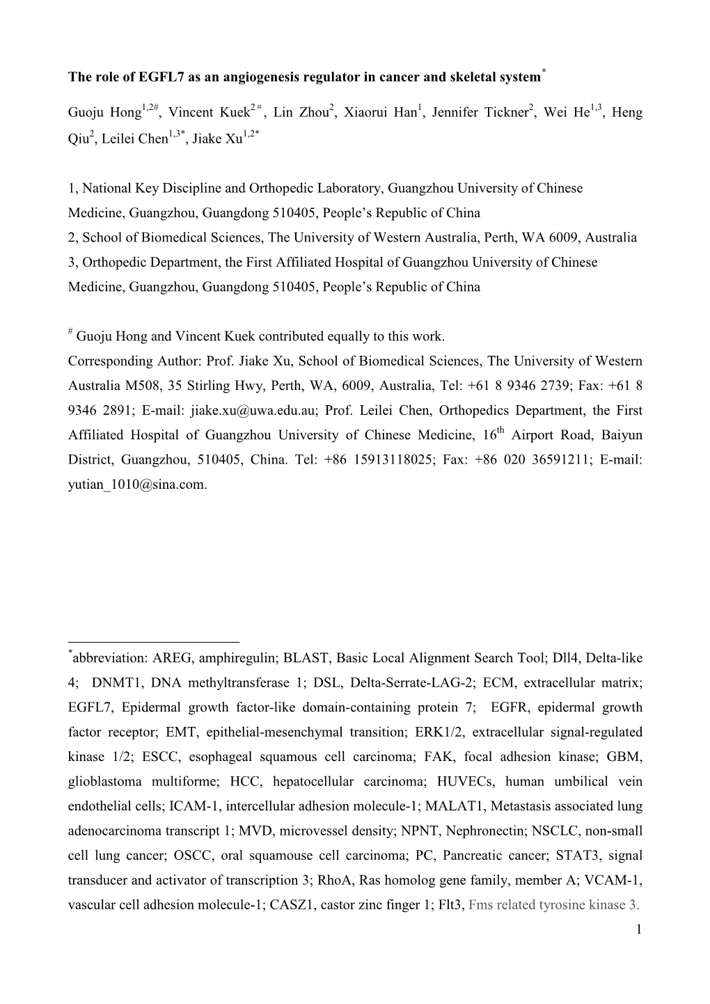 Hong Et Al 2018 EGFL7 Master Regulator