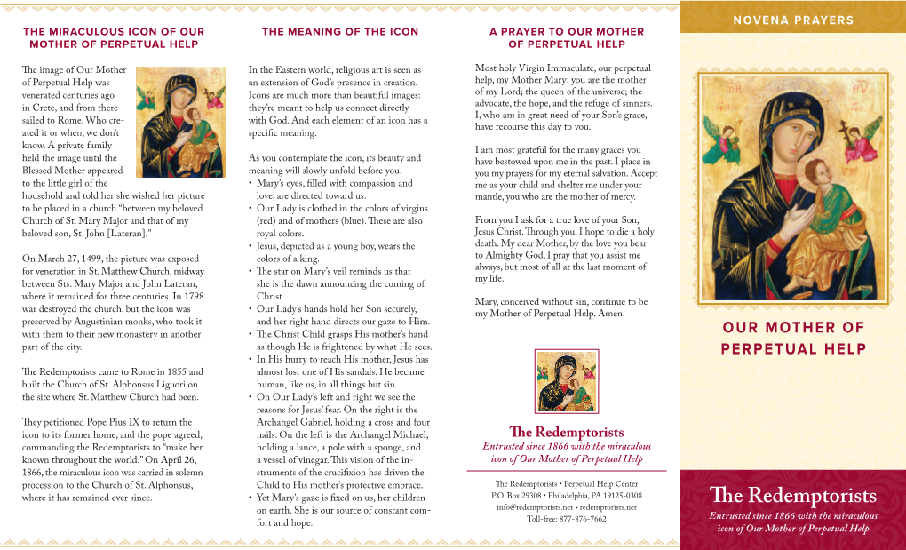 Download a Pdf Copy of Our Novena