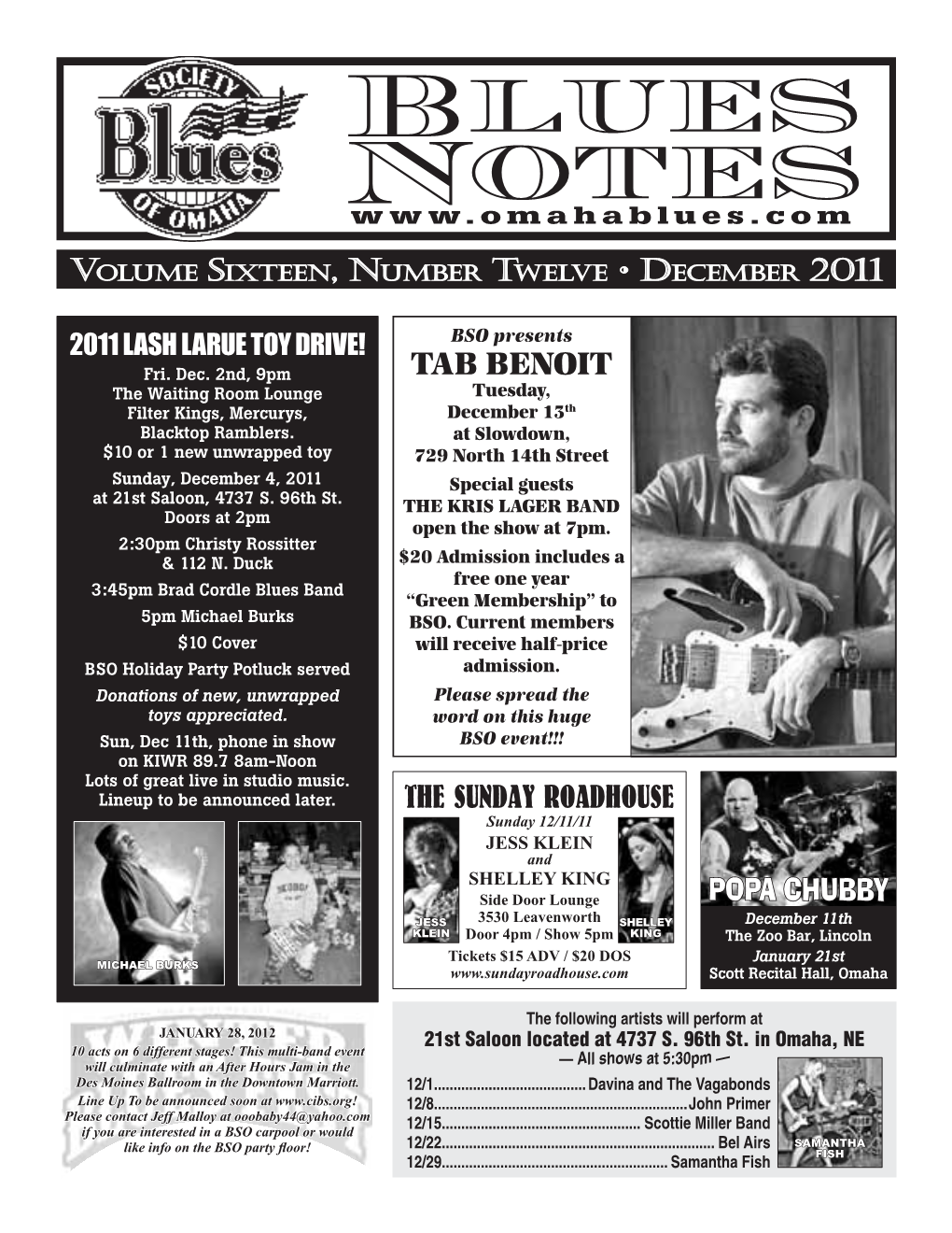 Tab Benoit the Sunday Roadhouse