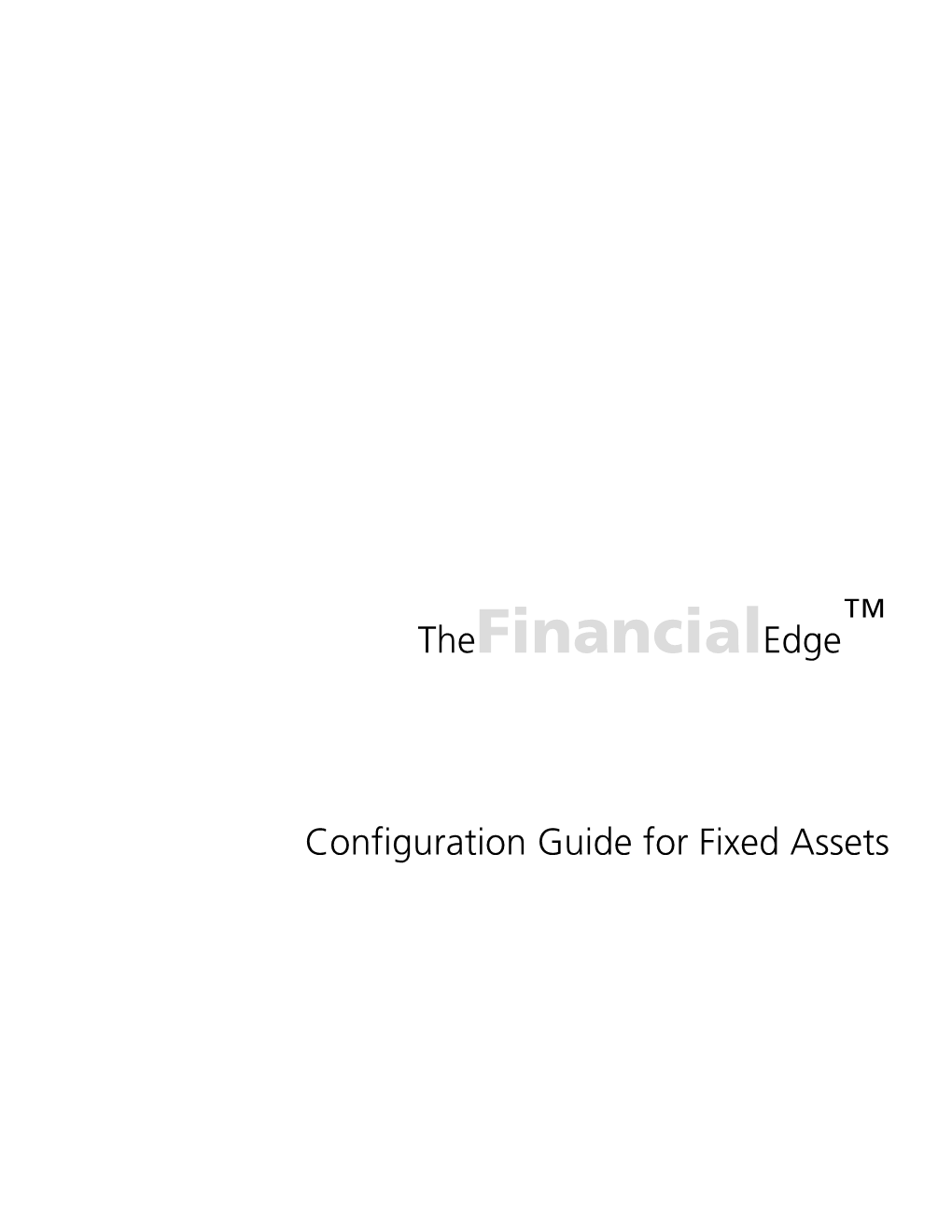 Financial Edge Configuration Guide for Fixed Assets