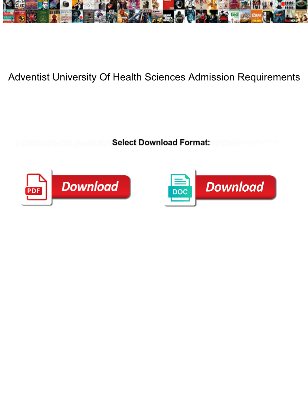 Adventist University of Health Sciences Admission Requirements