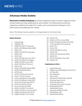 Arkansas Media Outlets