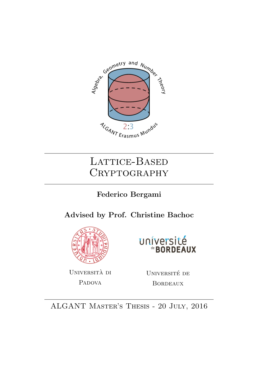 Lattice-Based Cryptography