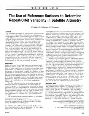 The Use of Reference Surfaces to Determine Repeat-Orbit Variability