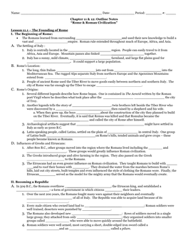 Chapter 11 & 12: Outline Notes