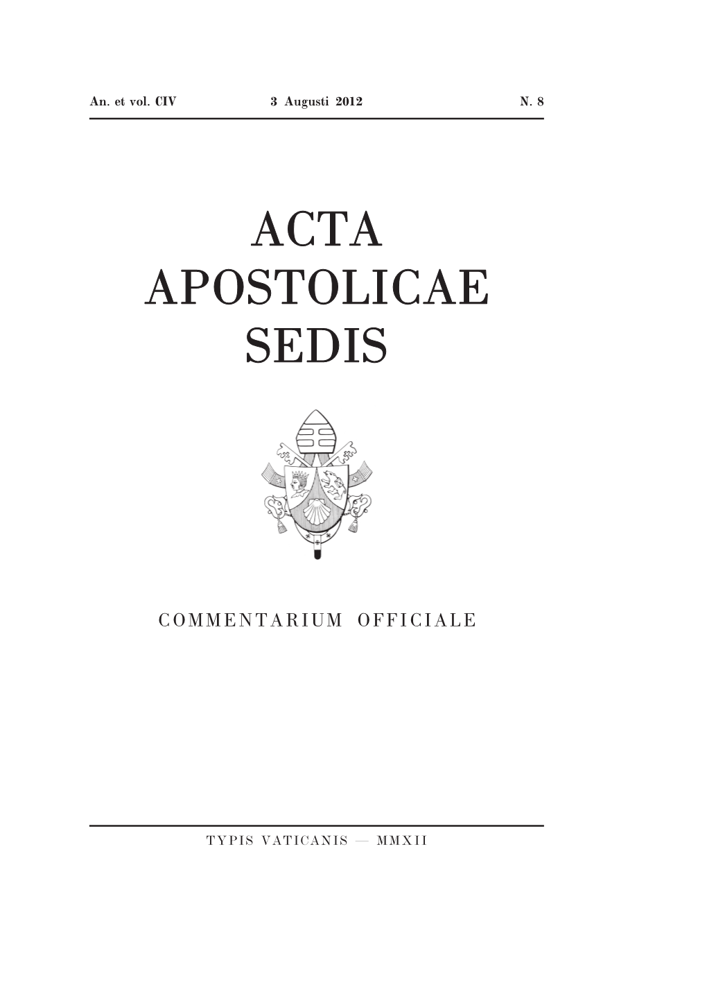 Acta Apostolicae Sedis