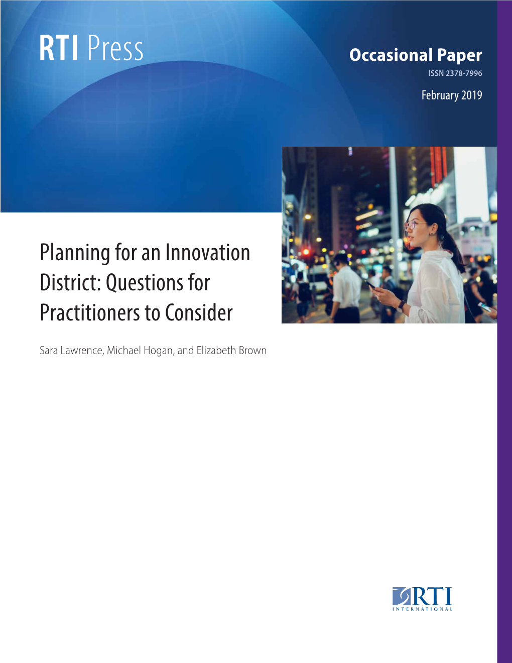 Planning for an Innovation District: Questions for Practitioners to Consider