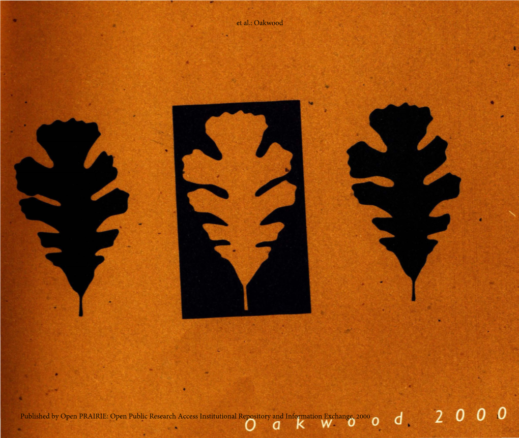 Oakwood Published by Open PRAIRIE