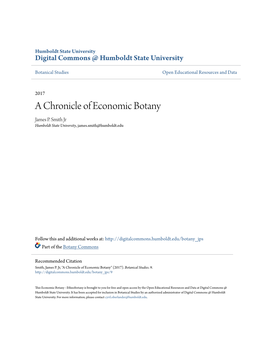 A Chronicle of Economic Botany James P