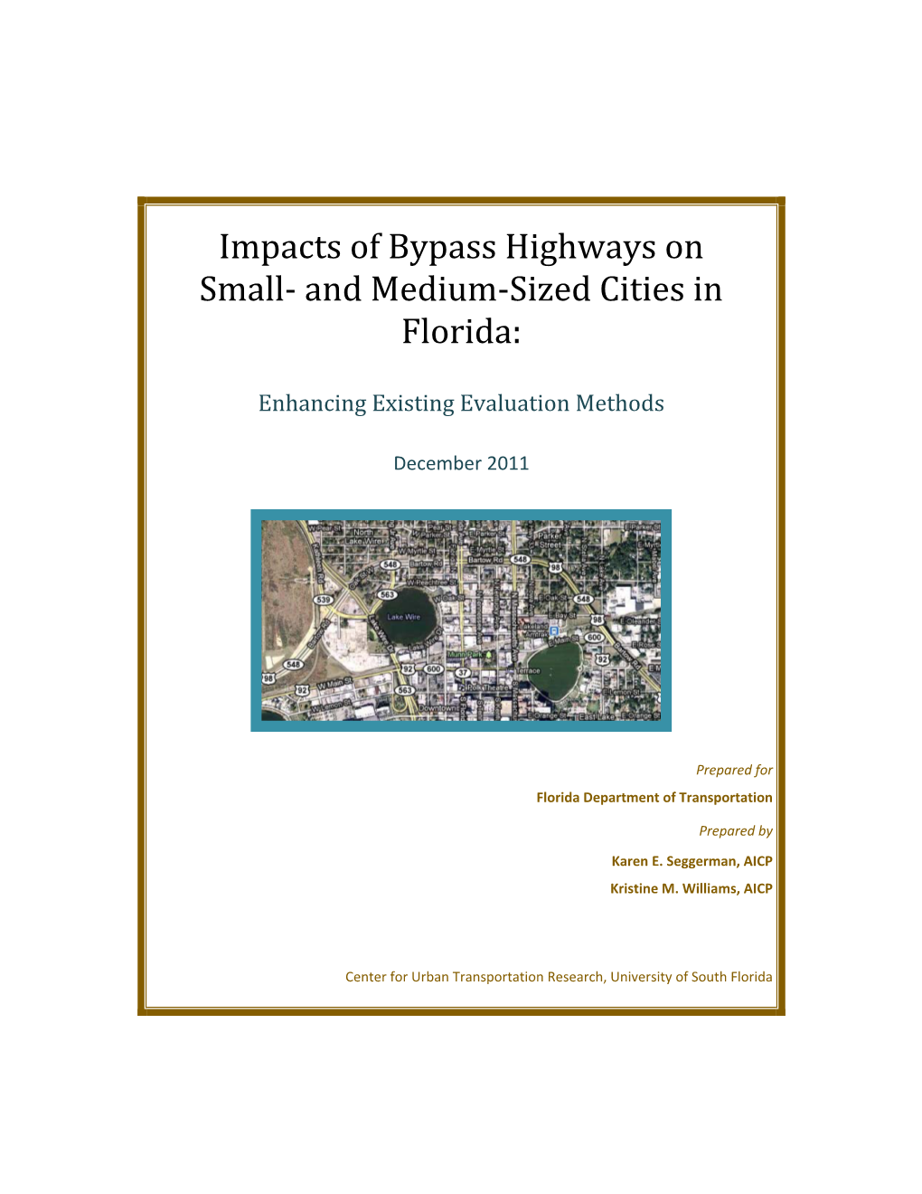 Impacts of Bypass Highways on Small‐ and Medium‐Sized Cities in Florida