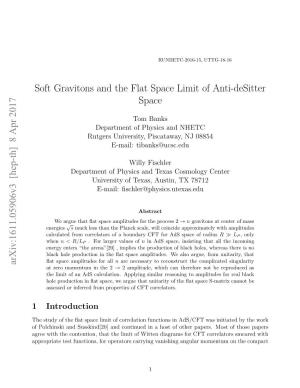Soft Gravitons and the Flat Space Limit of Anti-Desitter Space