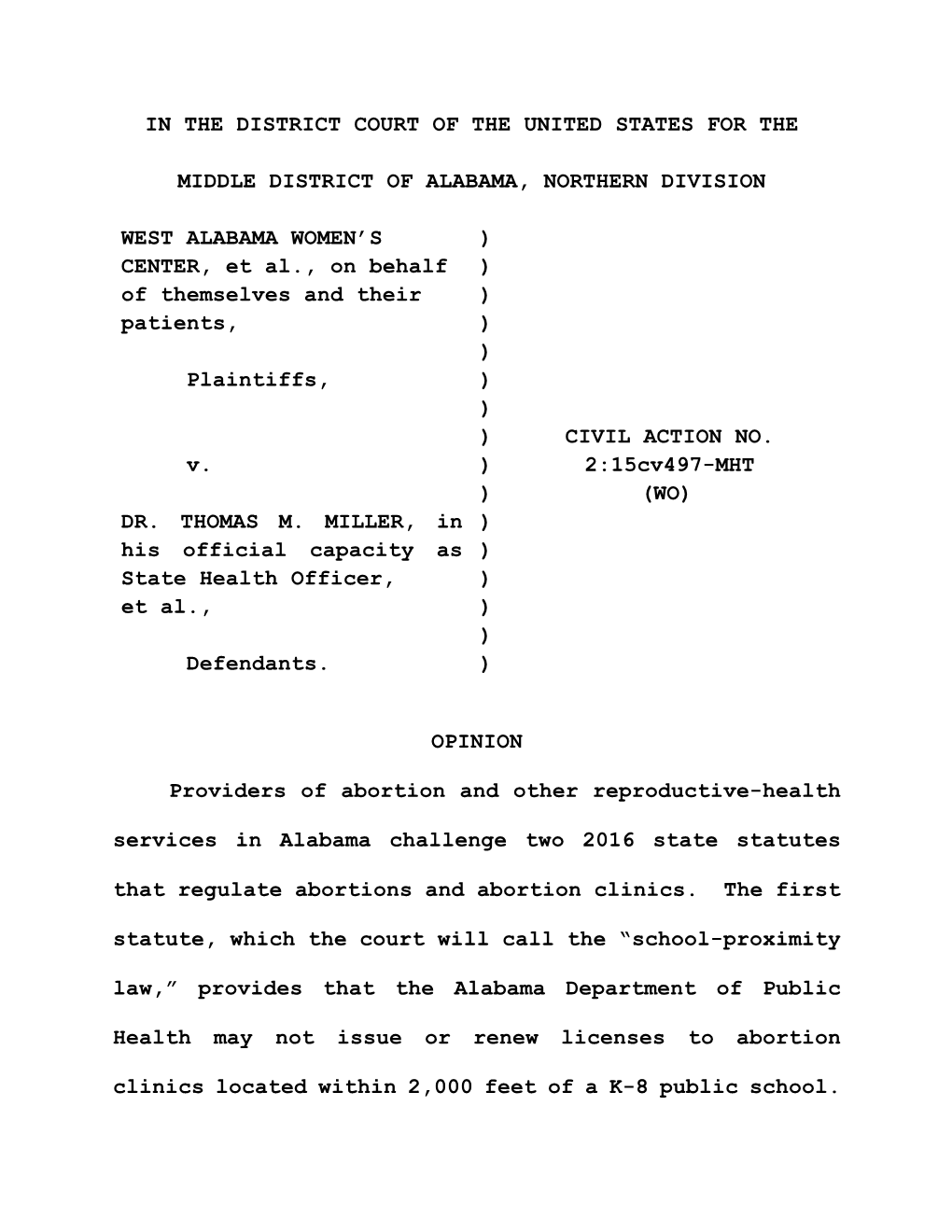 15Cv497 West Alabama1mht(M) FINAL PI OPINION