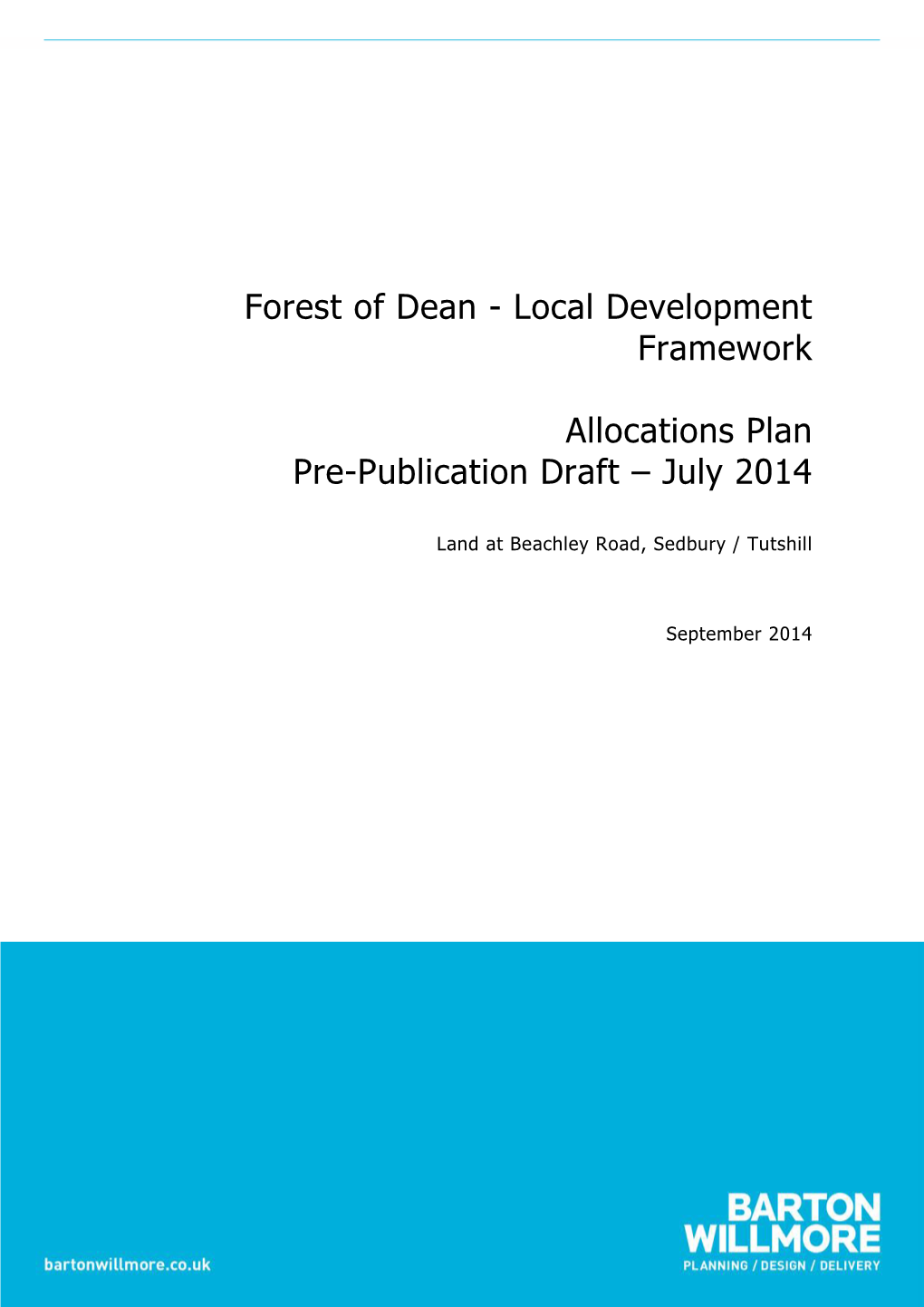 Local Development Framework Allocations Plan Pre-Publication Draft