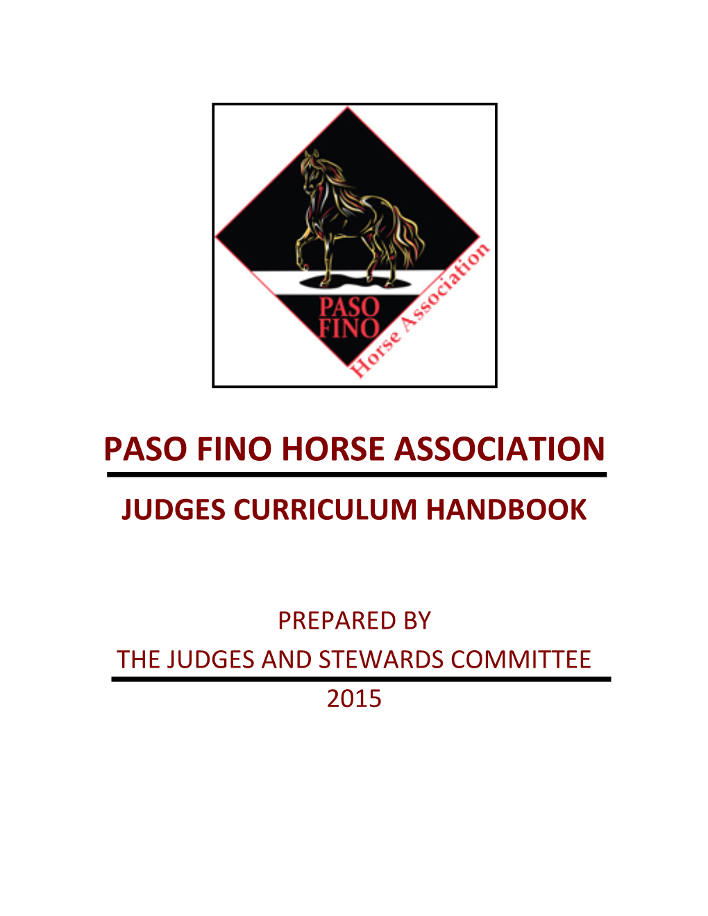 PFHA Judges Curriculum Handbook 2015