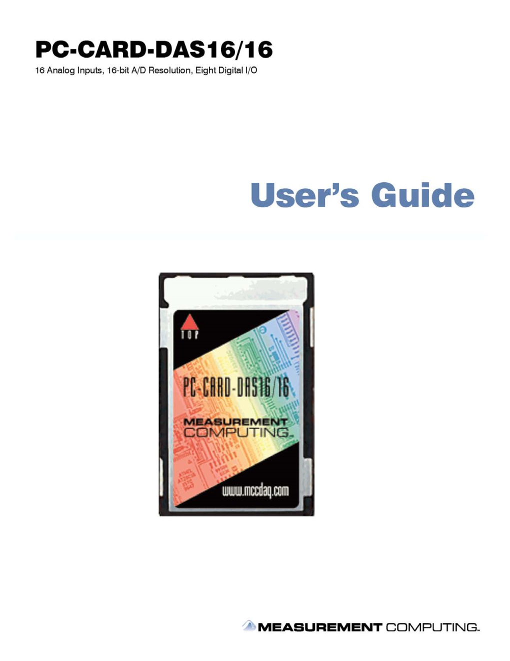 PC-CARD-DAS16/16 User's Guide