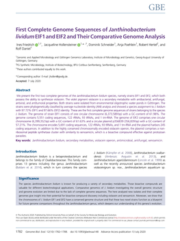 First Complete Genome Sequences of Janthinobacterium Lividumeif1 And