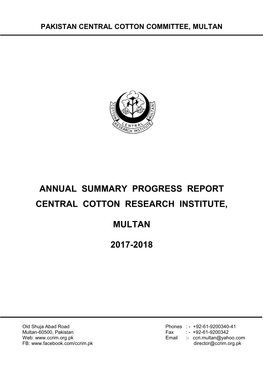 Annual Progress Report(2017-2018)