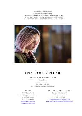 The Daughter Press Kit Venice