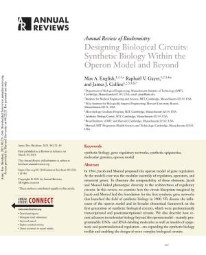 Synthetic Biology Within the Operon Model and Beyond