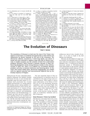 The Evolution of Dinosaurs Paul C