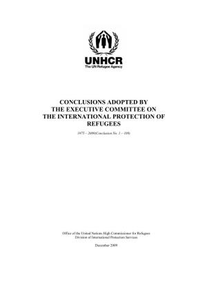 Conclusions Adopted by the Executive Committee on the International Protection of Refugees
