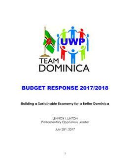 Budget Response 2017/2018
