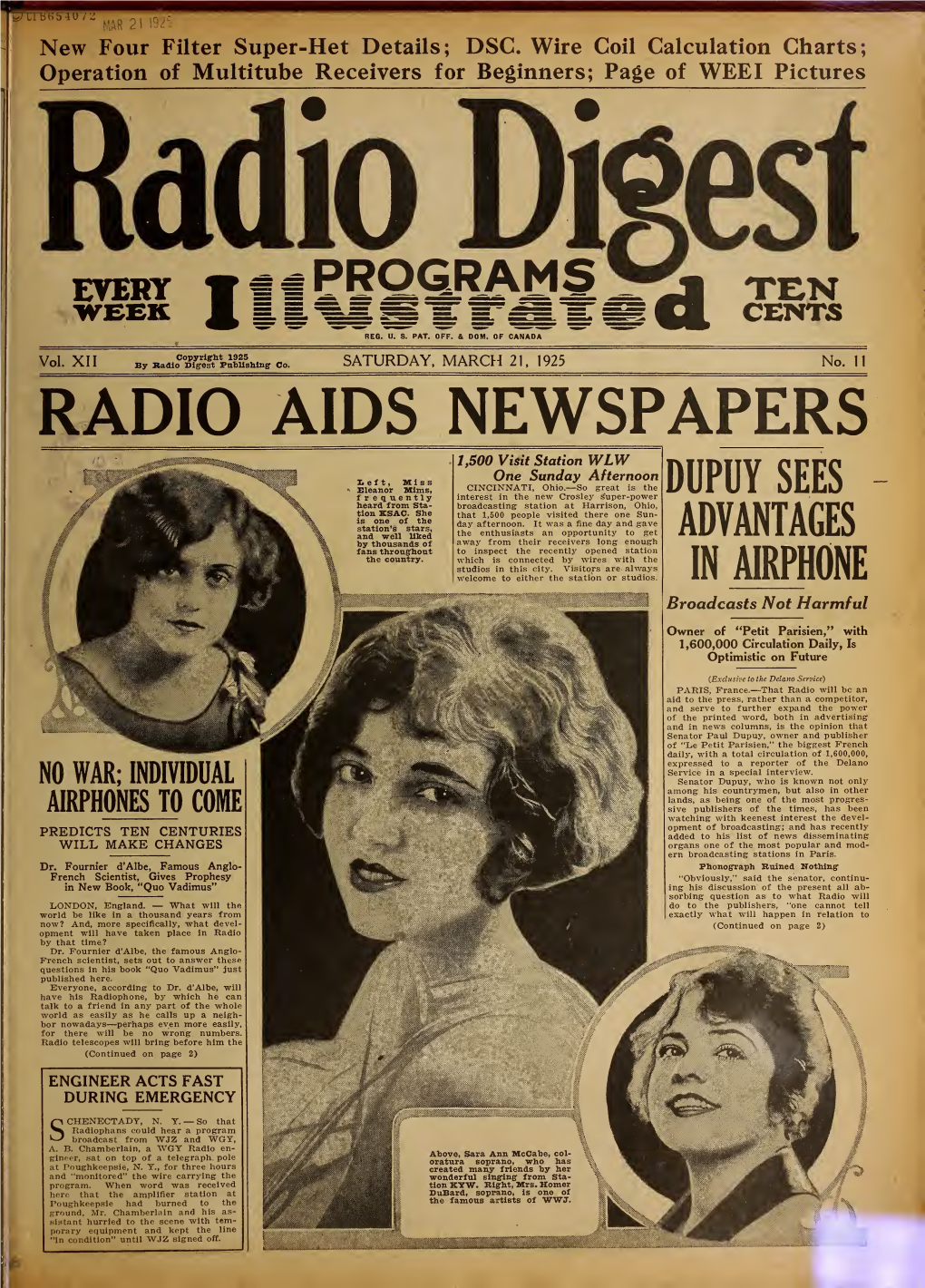 Radio Digest, 1924-1925