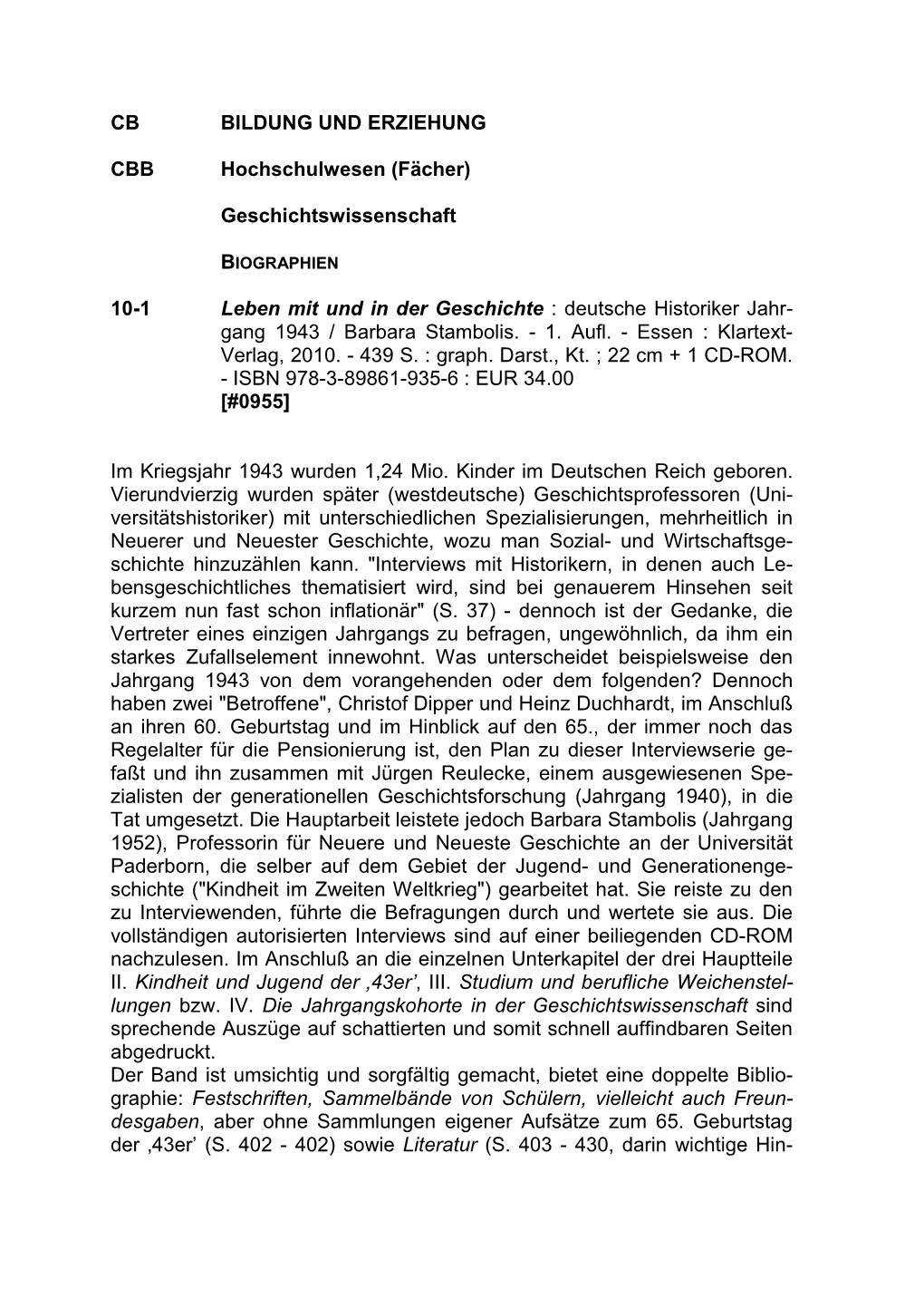 Geschichtswissenschaft 10-1 Leben Mit Und in Der Geschichte