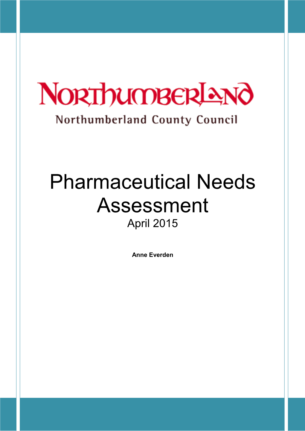 Pharmaceutical Needs Assessment April 2015