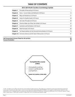 Table of Contents