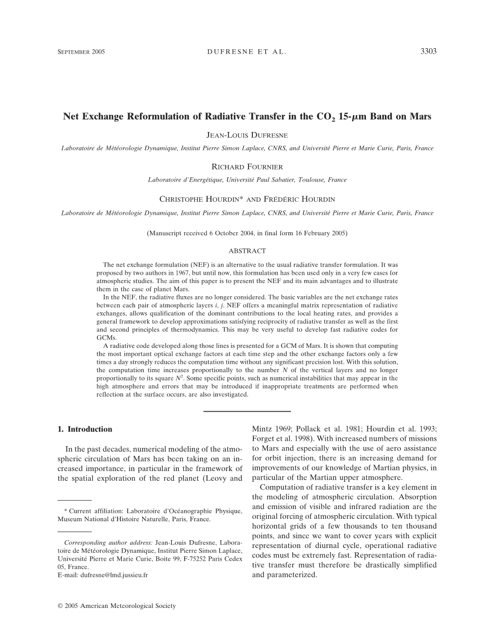 Net Exchange Reformulation of Radiative Transfer in the CO2 15- M Band on Mars