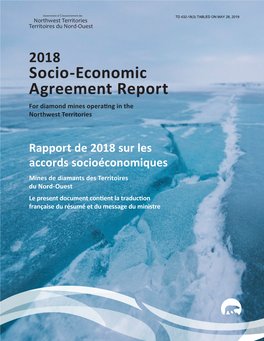 2018 Socio-Economic Agreement Report for Diamond Mines Operating in the Northwest Territories