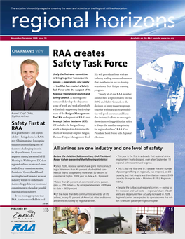 RAA Creates Safety Task Force