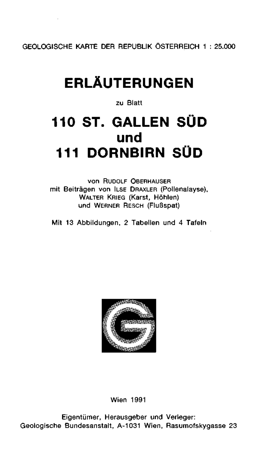 ERLÄUTERUNGEN 110 ST. GALLEN SÜD Und 111 DORNBIRN