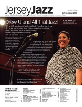 Drew U and All That Jazz! Associate Editor Jersey Jazz He 2007 Sanofi-Aventis Jazzfest Had It All